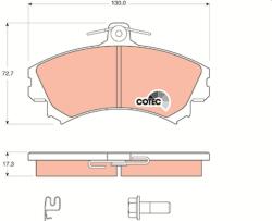 TRW Sada brzdových platničiek kotúčovej brzdy TRW GDB1584 (GDB1584)