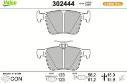 VALEO Sada brzdových platničiek kotúčovej brzdy VALEO 302444 (302444)
