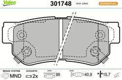 VALEO Sada brzdových platničiek kotúčovej brzdy VALEO 301748 (301748)