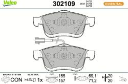 VALEO Sada brzdových platničiek kotúčovej brzdy VALEO 302109 (302109)