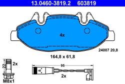 ATE Sada brzdových platničiek kotúčovej brzdy ATE 13.0460-3819.2 (13.0460-3819.2)
