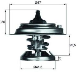 MAHLE Termostat chladenia MAHLE TX 29 75D (TX 29 75D)