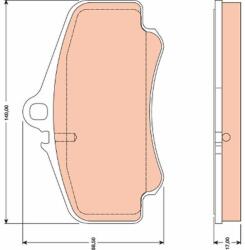 TRW Sada brzdových platničiek kotúčovej brzdy TRW GDB1777 (GDB1777)