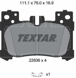 TEXTAR Sada brzdových platničiek kotúčovej brzdy TEXTAR 2283601 (2283601)
