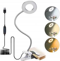  Asztali lámpa Clip Usb olvasólámpa 3 világítási mód Ajándék (LAMPA LED UCHWYTEM 10W USB)