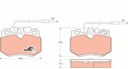 TRW Sada brzdových platničiek kotúčovej brzdy TRW GDB446 (GDB446)