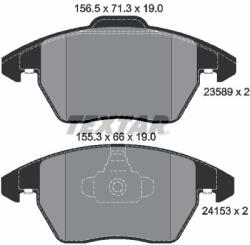 TEXTAR Sada brzdových platničiek kotúčovej brzdy TEXTAR 2358901 (2358901)