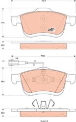 TRW Sada brzdových platničiek kotúčovej brzdy TRW GDB1865 (GDB1865)