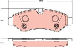 TRW Sada brzdových platničiek kotúčovej brzdy TRW GDB2422 (GDB2422)