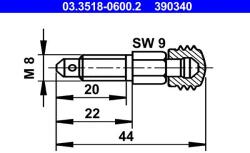 ATE Odvzdušňovacia skrutka/ventil ATE 03.3518-0600.2 (03.3518-0600.2)