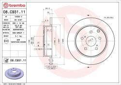 BREMBO Brzdový kotúč BREMBO 08. C931.11 (08.C931.11)