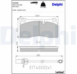 DELPHI Sada brzdových platničiek kotúčovej brzdy DELPHI LP2448 (LP2448)