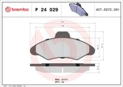 BREMBO Sada brzdových platničiek kotúčovej brzdy BREMBO P 24 029 (P 24 029)