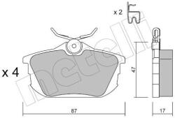 METELLI Sada brzdových platničiek kotúčovej brzdy METELLI 22-0347-0 (22-0347-0)