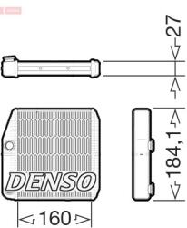 DENSO Výmenník tepla vnútorného kúrenia DENSO DRR09076 (DRR09076)
