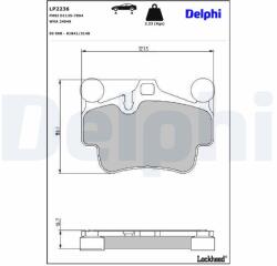 DELPHI Sada brzdových platničiek kotúčovej brzdy DELPHI LP2236 (LP2236)