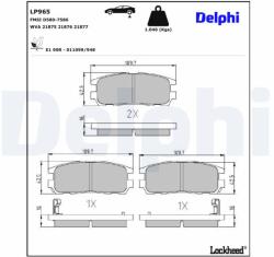 DELPHI Klocki Ham. Opel Frontera 98- Tyl (lp965)