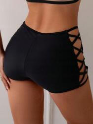 Shein fekete Bikini Alsó Magas Állapot NJ4 wks S