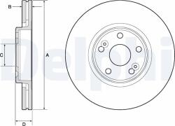 DELPHI Tarcza Ham. Przod Renault Scenic Rx4 02- (bg4746c)