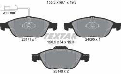 TEXTAR Sada brzdových platničiek kotúčovej brzdy TEXTAR 2314101 (2314101)