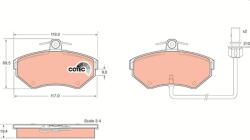 TRW Sada brzdových platničiek kotúčovej brzdy TRW GDB1366 (GDB1366)