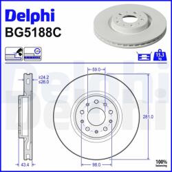 DELPHI Brzdový kotúč DELPHI BG5188C (BG5188C)