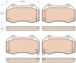 TRW Sada brzdových platničiek kotúčovej brzdy TRW GDB1979 (GDB1979)