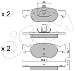 CIFAM Sada brzdových platničiek kotúčovej brzdy CIFAM 822-079-2 (822-079-2)
