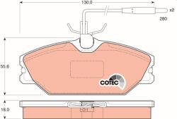 TRW Sada brzdových platničiek kotúčovej brzdy TRW GDB1030 (GDB1030)