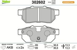 VALEO Sada brzdových platničiek kotúčovej brzdy VALEO 302602 (302602)