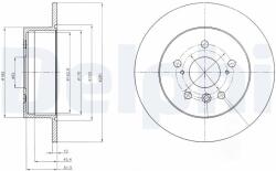 DELPHI Tarcza Ham. Toyota Camry 06- Tyl (bg4268)