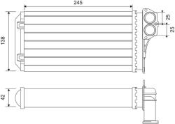 VALEO Výmenník tepla vnútorného kúrenia VALEO 812221 (812221)