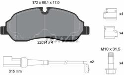 TEXTAR Sada brzdových platničiek kotúčovej brzdy TEXTAR 2203401 (2203401)