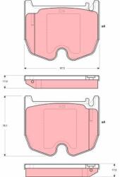 TRW Sada brzdových platničiek kotúčovej brzdy TRW GDB1541 (GDB1541)