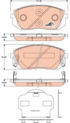 TRW Sada brzdových platničiek kotúčovej brzdy TRW GDB3461 (GDB3461)