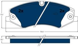 TRW Sada brzdových platničiek kotúčovej brzdy TRW GDB1898BTE (GDB1898BTE)