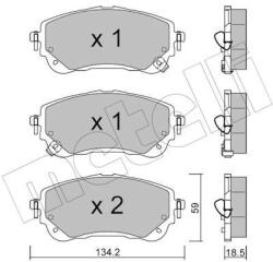 METELLI Sada brzdových platničiek kotúčovej brzdy METELLI 22-1234-0 (22-1234-0)