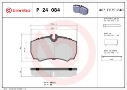 BREMBO Sada brzdových platničiek kotúčovej brzdy BREMBO P 24 084 (P 24 084)