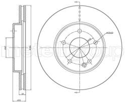 METELLI Brzdový kotúč METELLI 23-0314C (23-0314C)