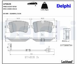 DELPHI Sada brzdových platničiek kotúčovej brzdy DELPHI LP3625 (LP3625)
