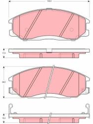 TRW Sada brzdových platničiek kotúčovej brzdy TRW GDB3257 (GDB3257)