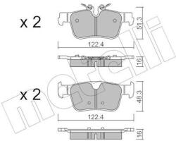 METELLI Sada brzdových platničiek kotúčovej brzdy METELLI 22-1390-0 (22-1390-0)