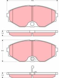 TRW Sada brzdových platničiek kotúčovej brzdy TRW GDB3273 (GDB3273)