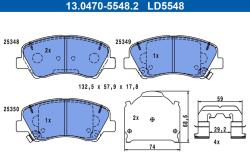 ATE Sada brzdových platničiek kotúčovej brzdy ATE 13.0470-5548.2 (13.0470-5548.2)