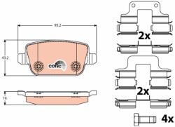 TRW Sada brzdových platničiek kotúčovej brzdy TRW GDB1709 (GDB1709)