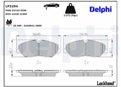 DELPHI Sada brzdových platničiek kotúčovej brzdy DELPHI LP3294 (LP3294)