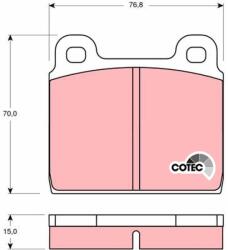 TRW Sada brzdových platničiek kotúčovej brzdy TRW GDB100 (GDB100)