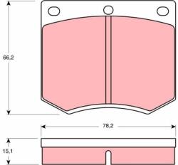 TRW Sada brzdových platničiek kotúčovej brzdy TRW GDB660 (GDB660)