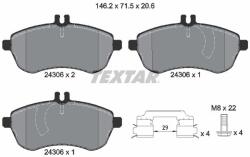 TEXTAR Sada brzdových platničiek kotúčovej brzdy TEXTAR 2430602 (2430602)