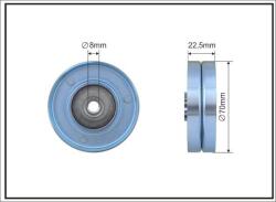 CAFFARO Vratná/vodiaca kladka rebrovaného klinového remeňa CAFFARO 408-98 (408-98)
